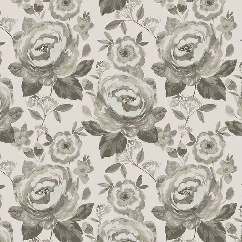 Ecru Floral Uphlostary Fabric