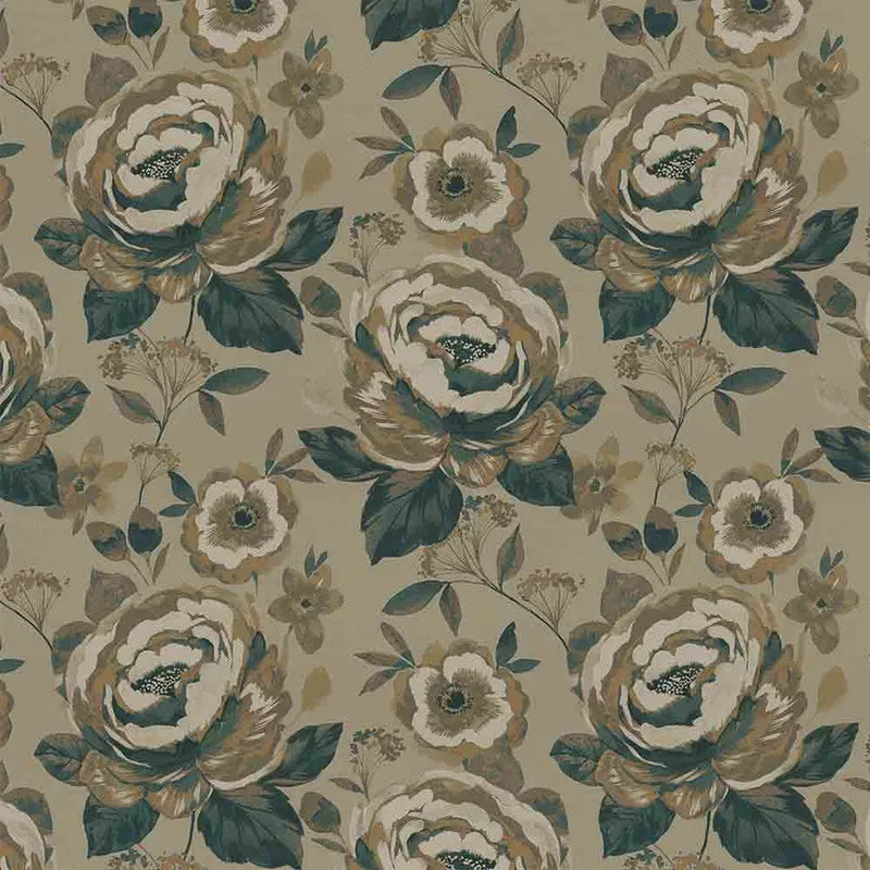 Cerulean Floral Uphlostary Fabric