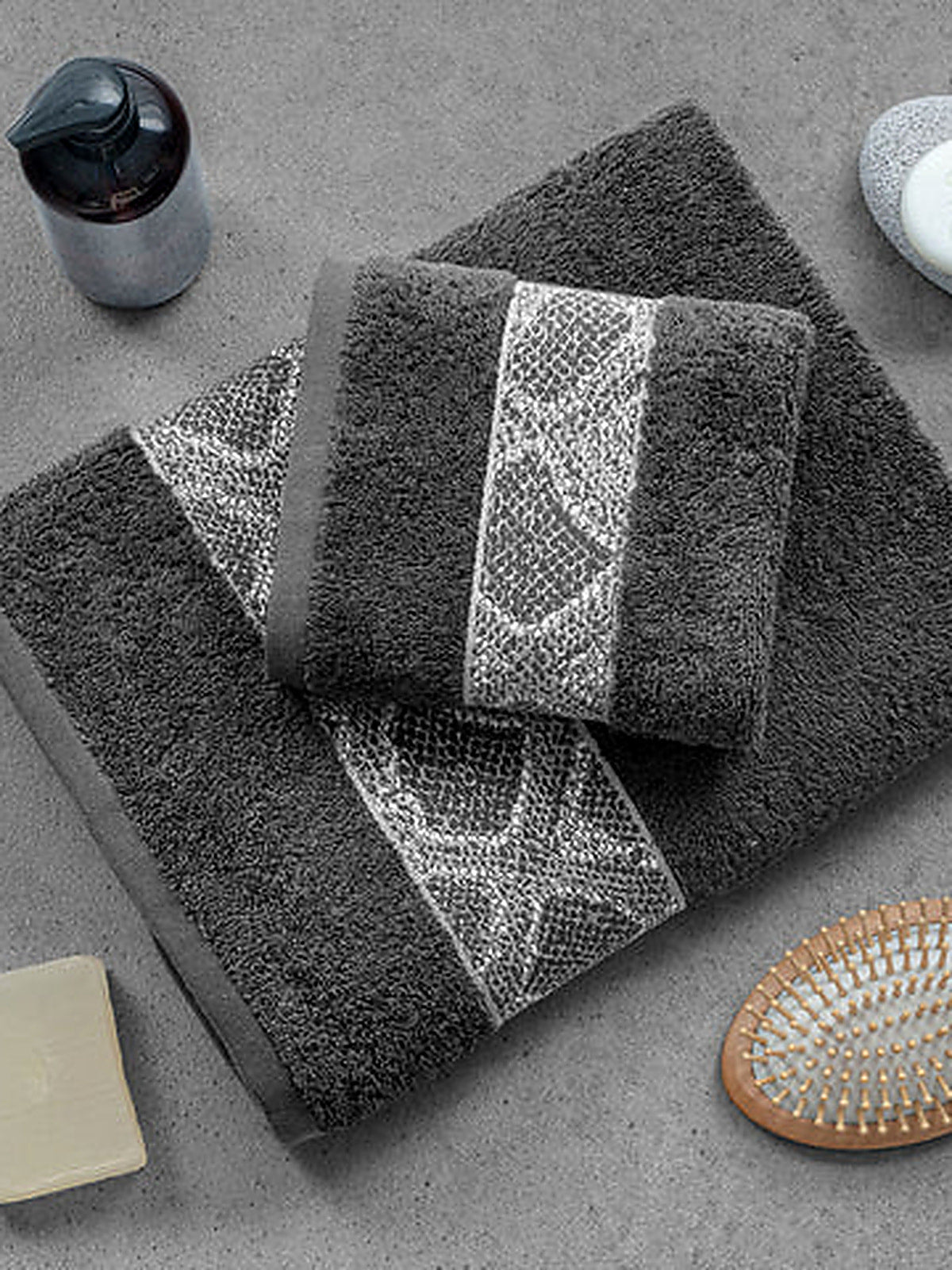 Picasso 3-Piece Towel Set Diamond Border