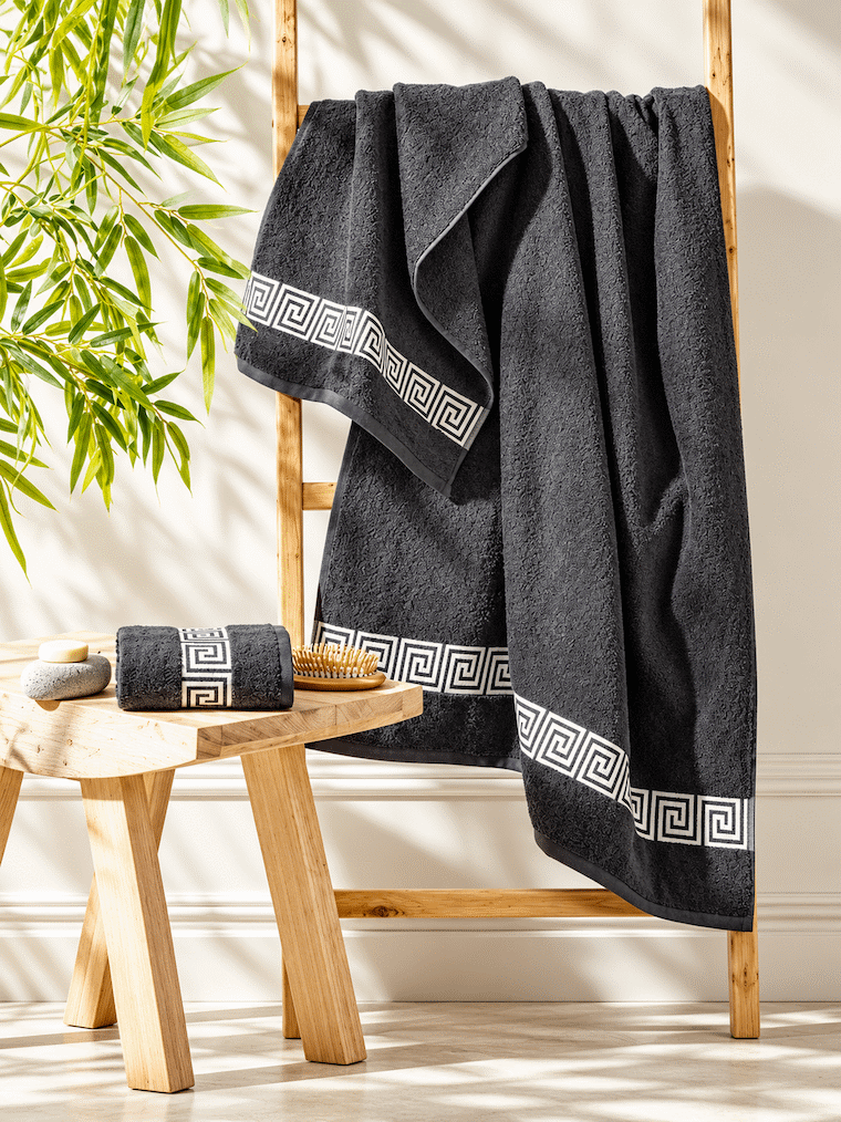 Picasso 3-Piece Towel Set Greek Key Border