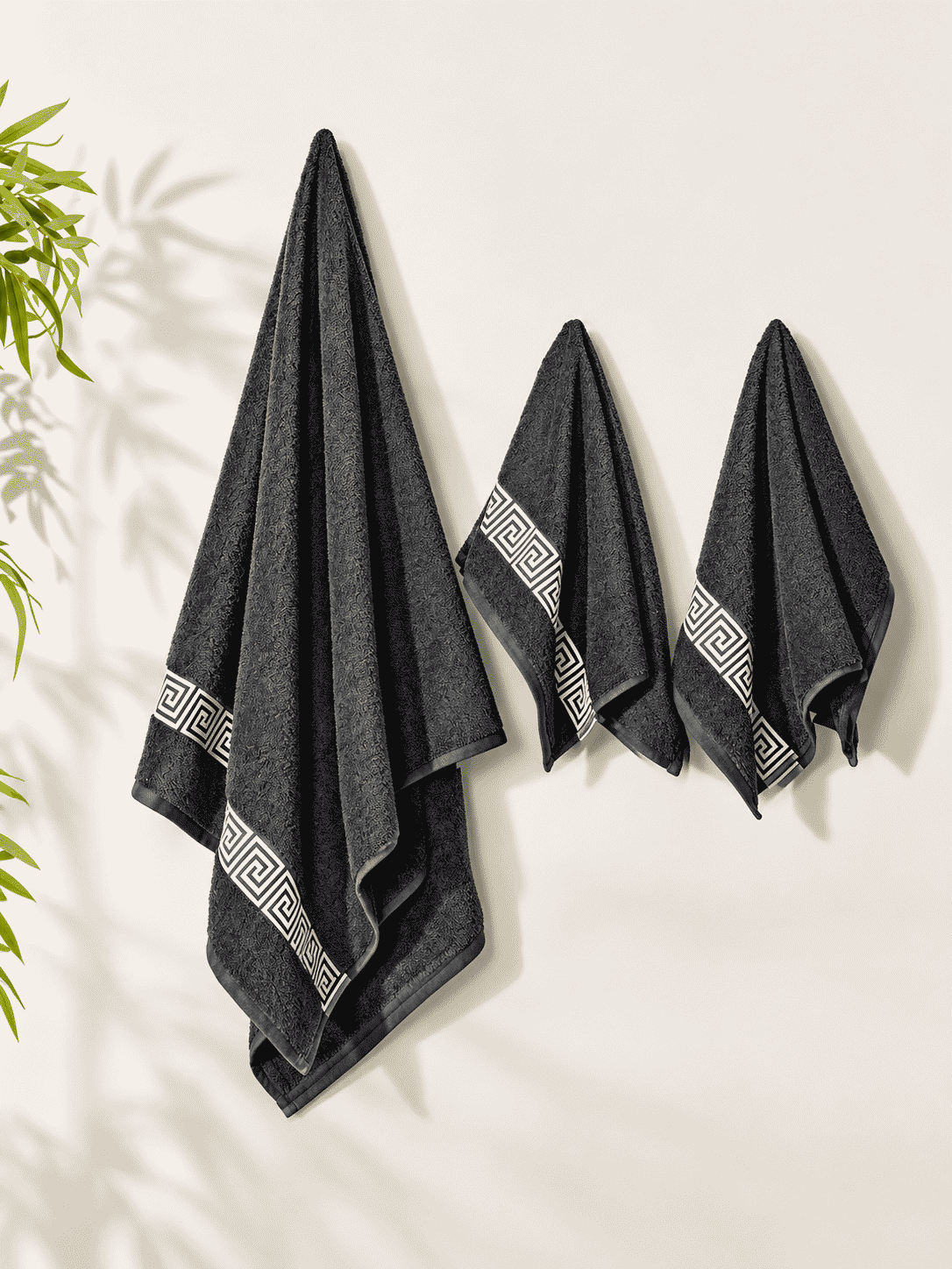 Picasso 3-Piece Towel Set Greek Key Border