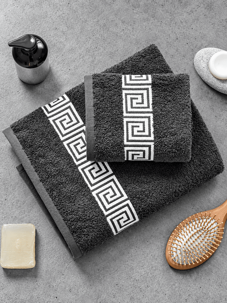 Picasso 3-Piece Towel Set Greek Key Border