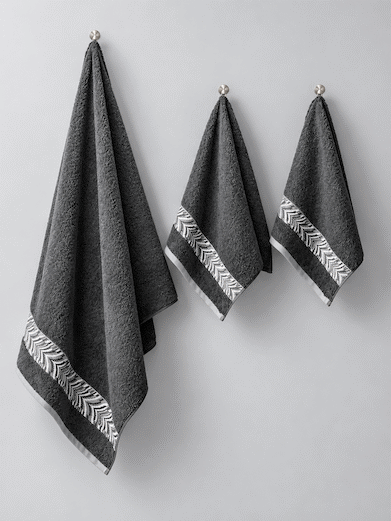 Picasso 3-Piece Towel Set  Herringbone Border