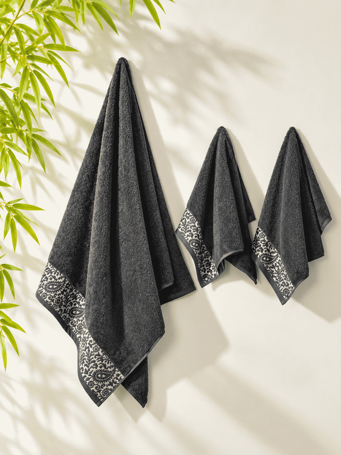 Picasso 3-Piece Towel Set Floral Border