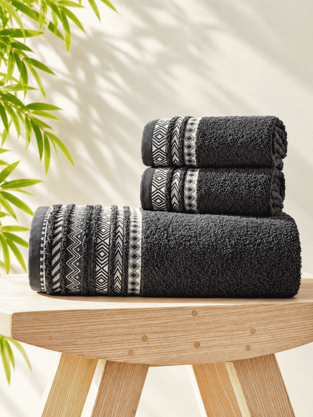 Picasso 3-Piece Towel Set Tribal Border