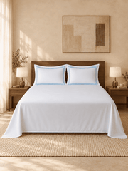 800 TC Cotton King-Size Bed Sheet with 2 Pillowcases