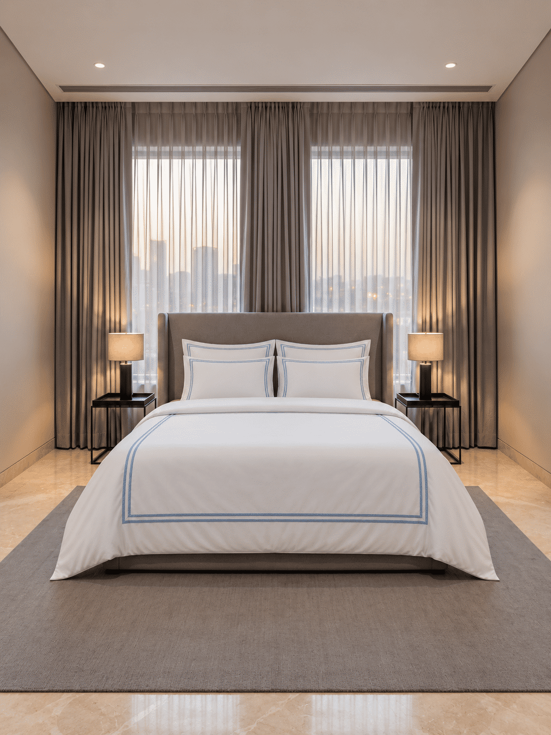 Merrowing 800 TC Cotton Queen Size Duvet Cover with Pillowcases