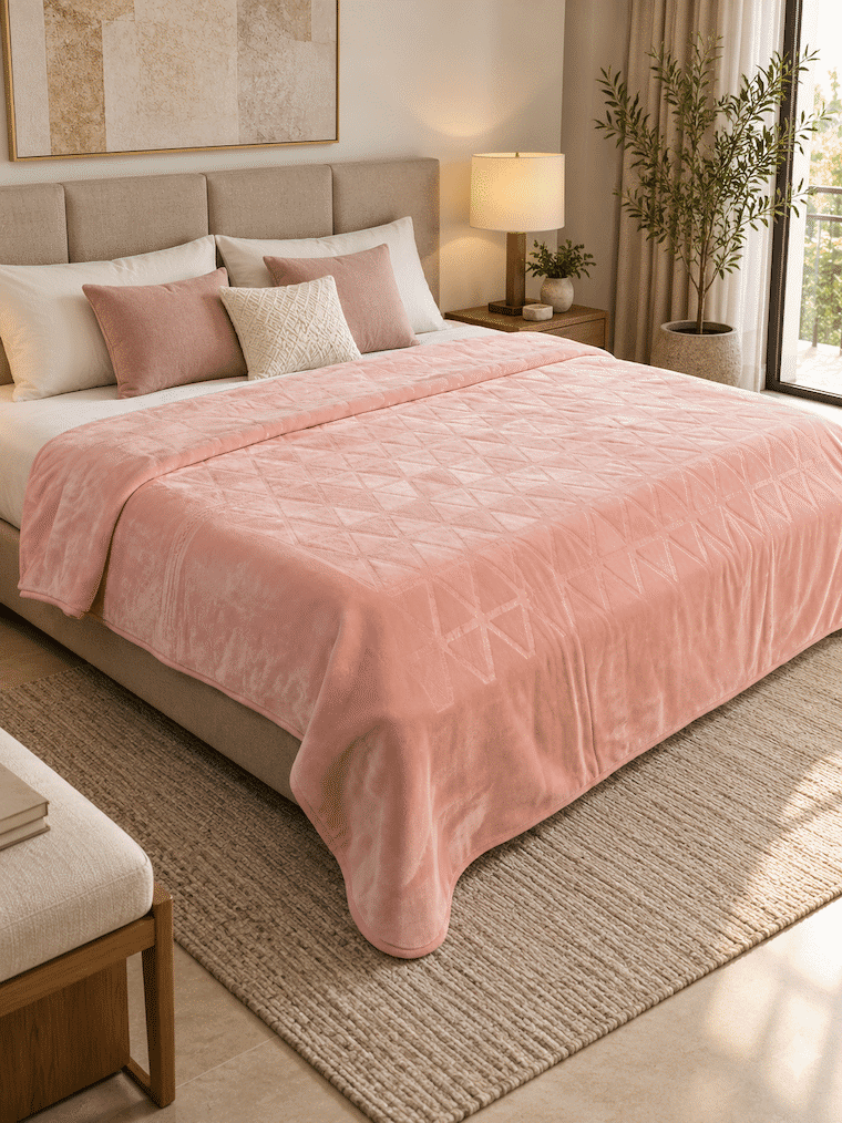 Blush Haven King Size Blanket