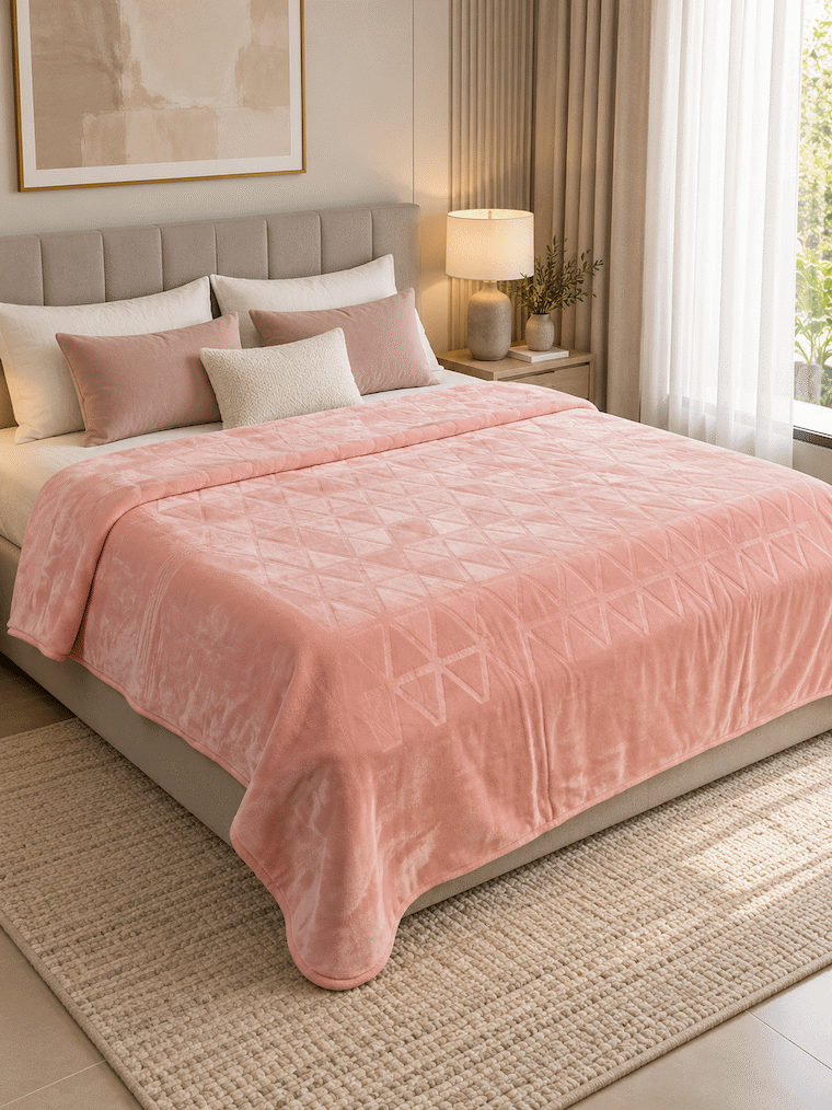 Blush Haven King Size Blanket