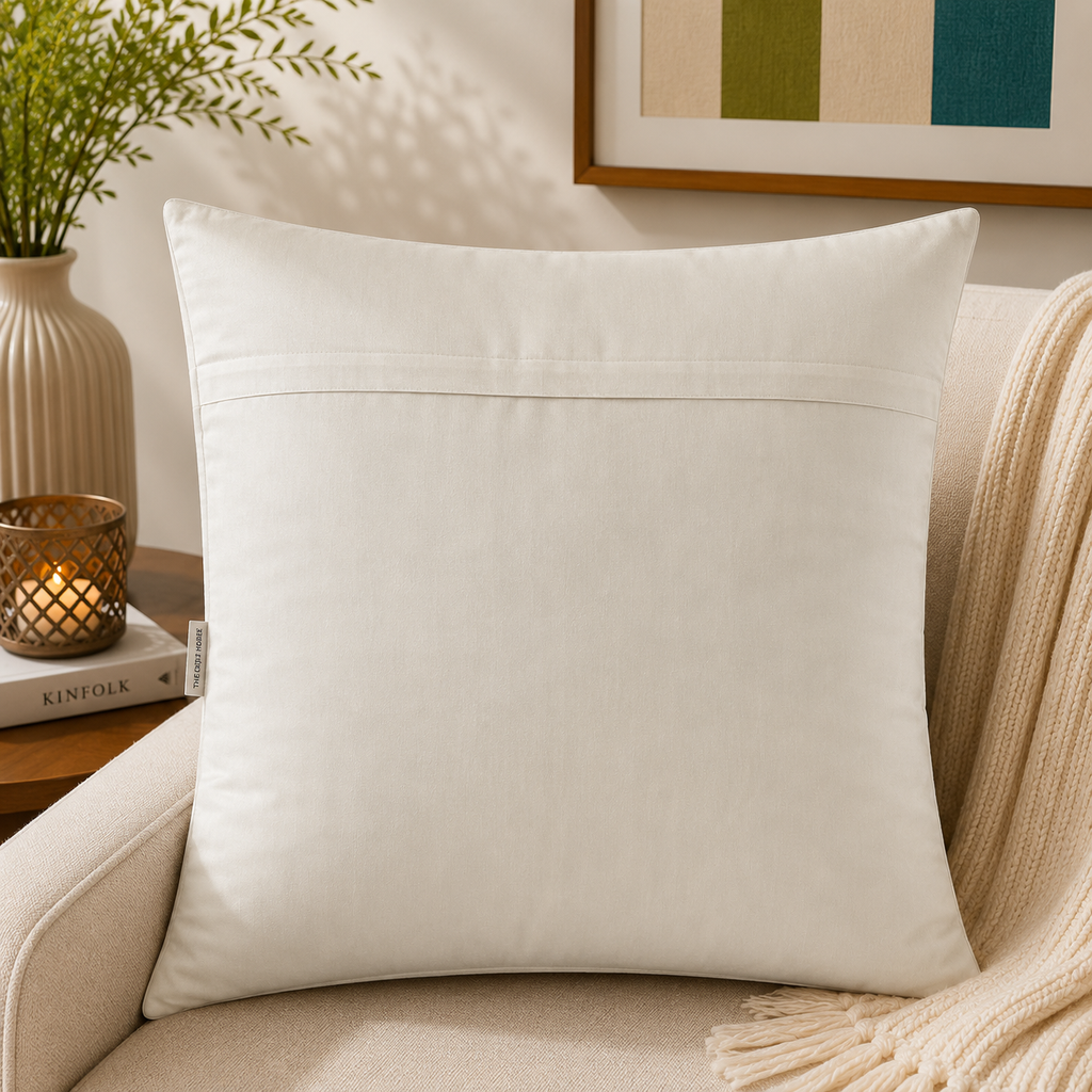 White typography printed polysilk cushion cover with vintage car graphics
