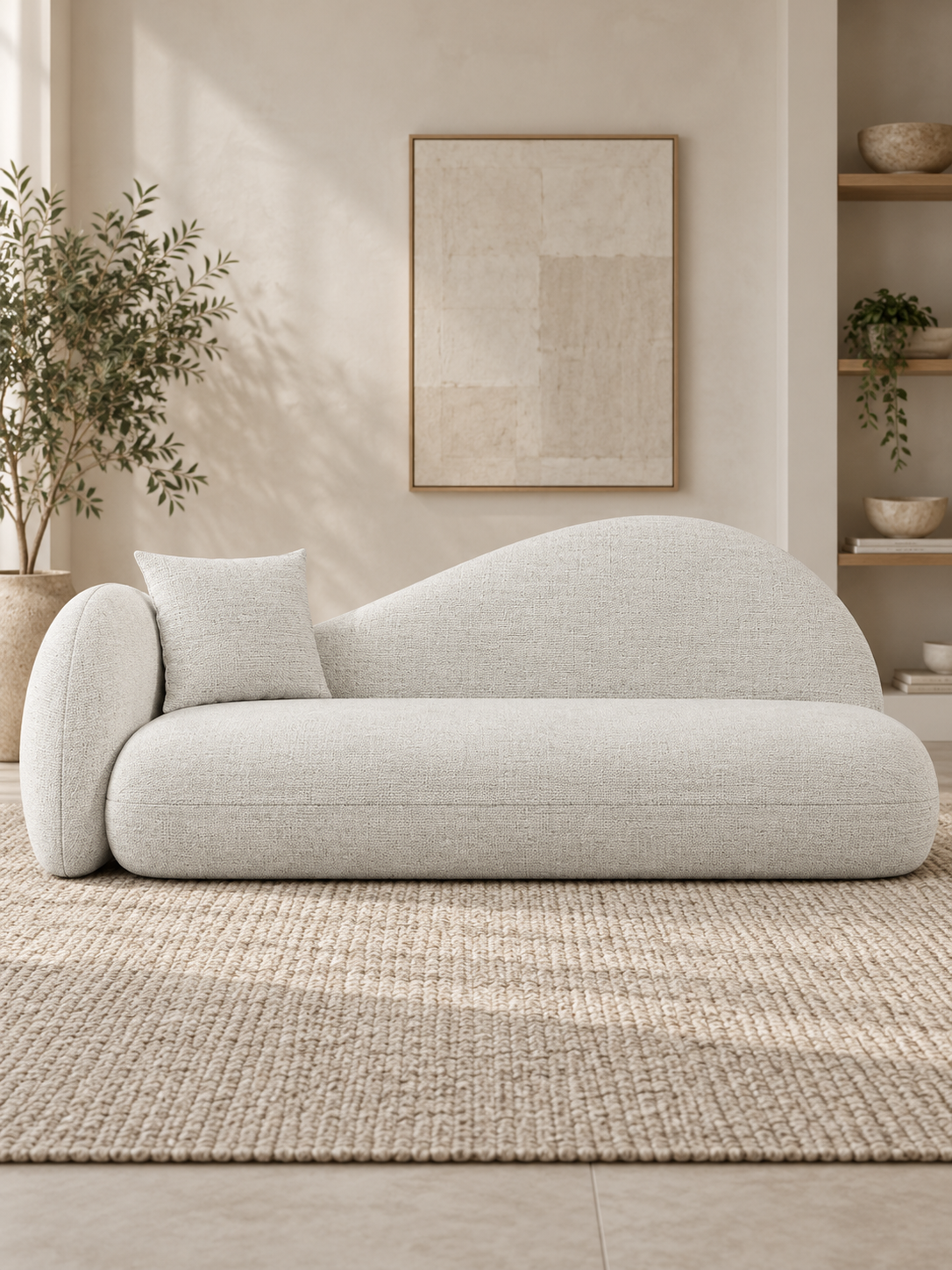 Linora Linen Chenille Upholstery Fabric Off-White