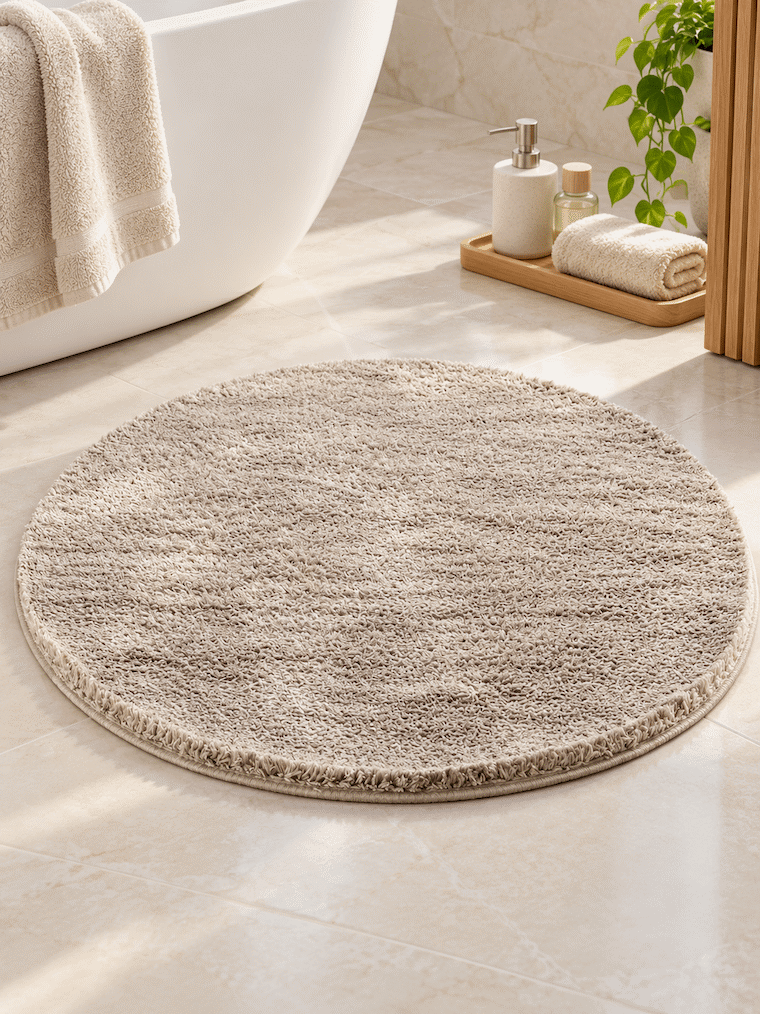 Round Lamb Bathmat