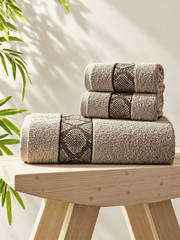 Picasso 3-Piece Towel Set Diamond Border
