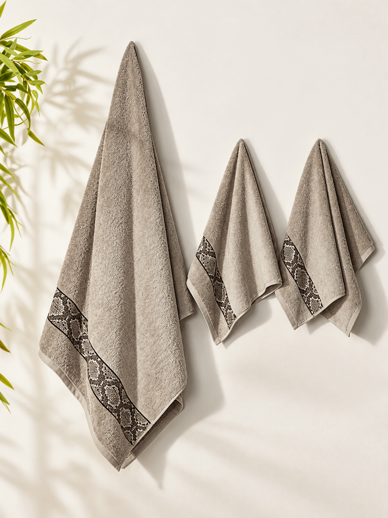 Picasso 3-Piece Towel Set Diamond Border