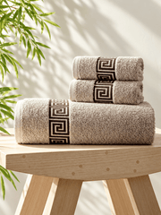 Picasso 3-Piece Towel Set Greek Key Border