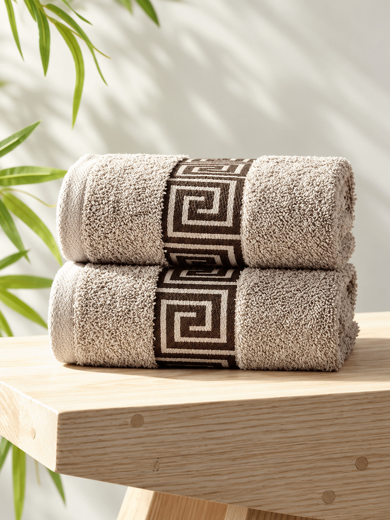 Picasso Hand Towel Greek Key Border