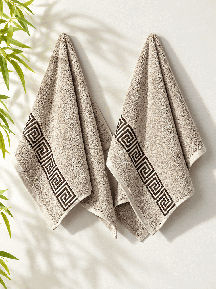Picasso Hand Towel Greek Key Border