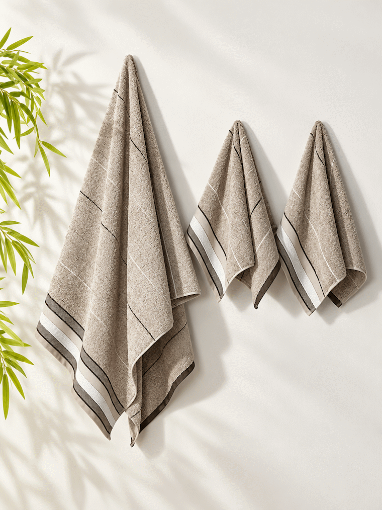 Picasso 3-Piece Towel Set Linear Border