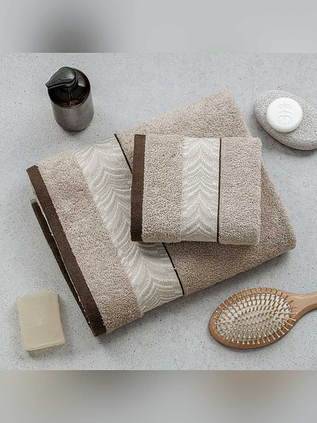 Picasso 3-Piece Towel Set  Herringbone Border