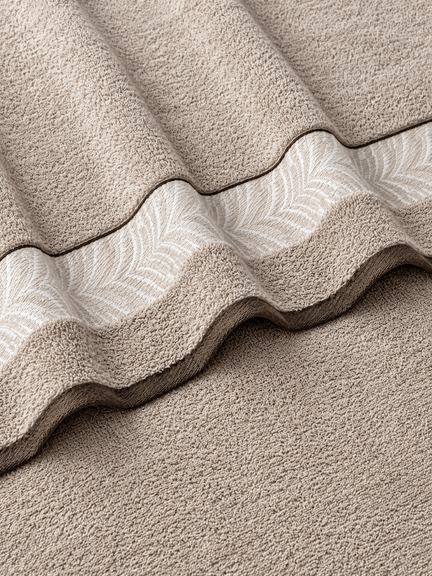 Picasso Bath Towel Herringbone Border