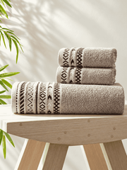 Picasso 3-Piece Towel Set Tribal Border