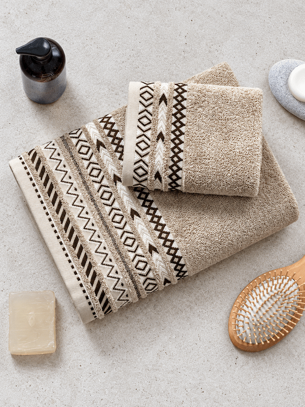 Picasso 3-Piece Towel Set Tribal Border