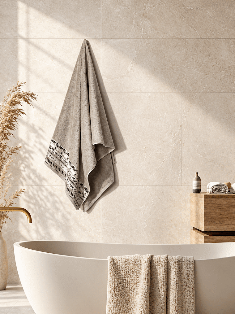 Picasso Bath Towel Tribal Border