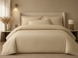 Desenhista 550 TC Jacquard Cotton Bedding Set with Duvet Cover-beige colour
