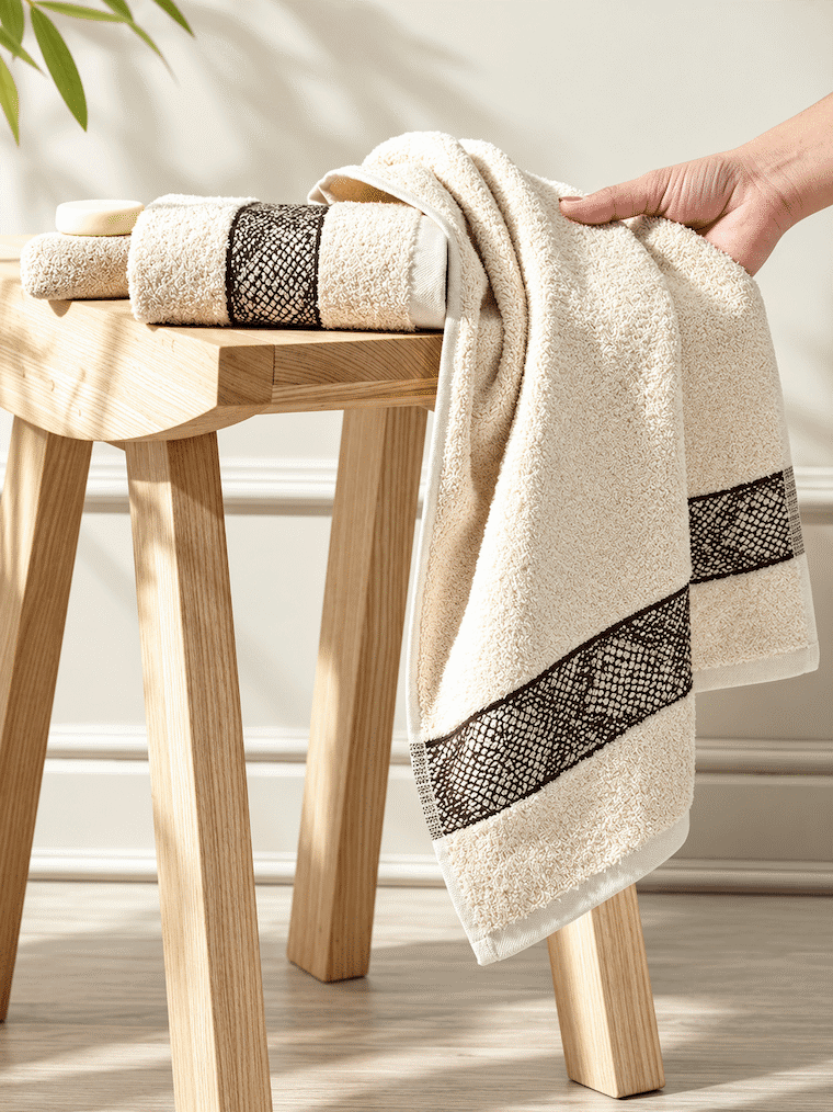 Picasso Hand Towel Diamond Border