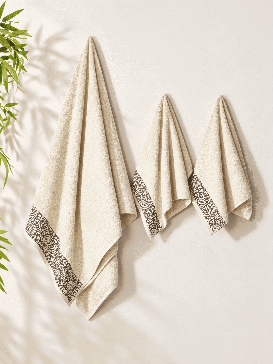Picasso 3-Piece Towel Set Floral Border