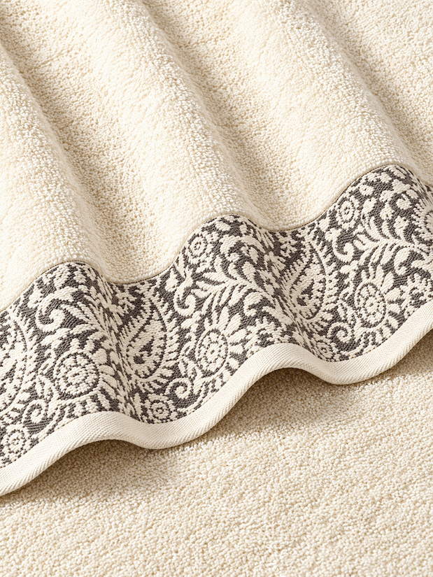 Picasso Bath Towel - Floral Border