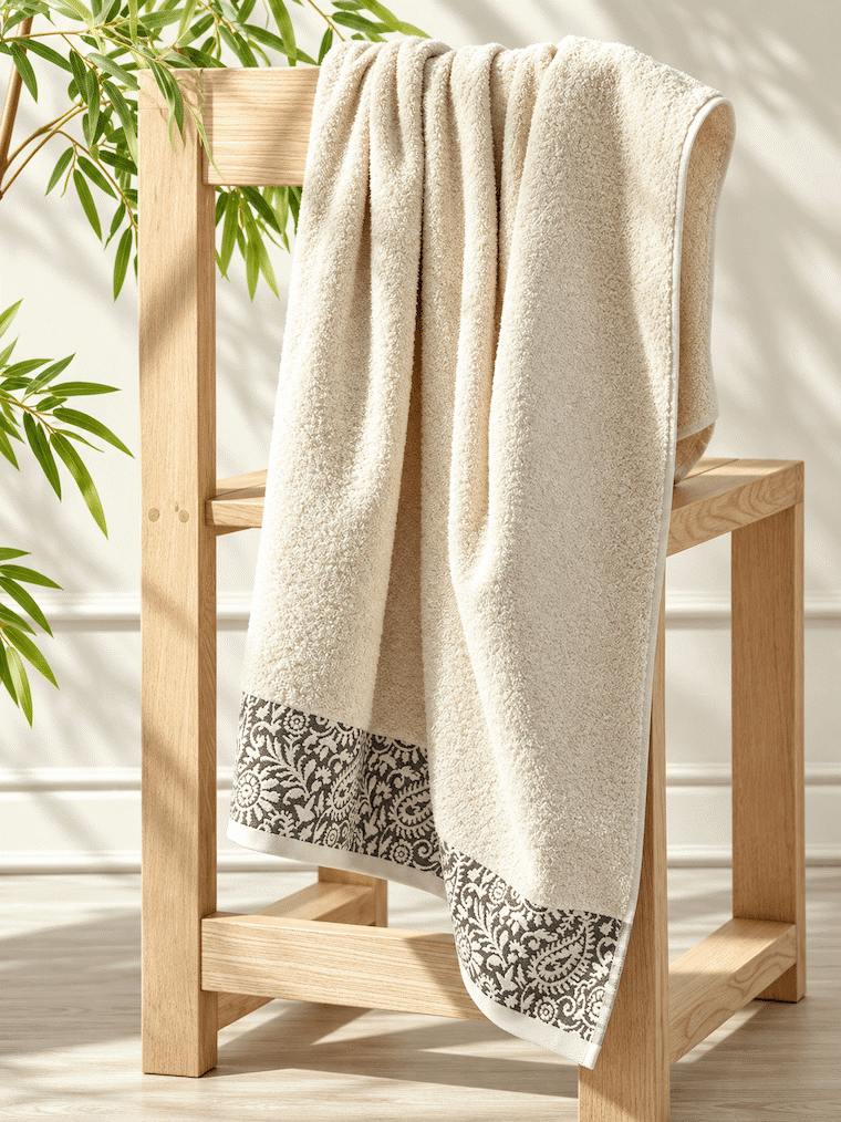 Picasso Bath Towel - Floral Border