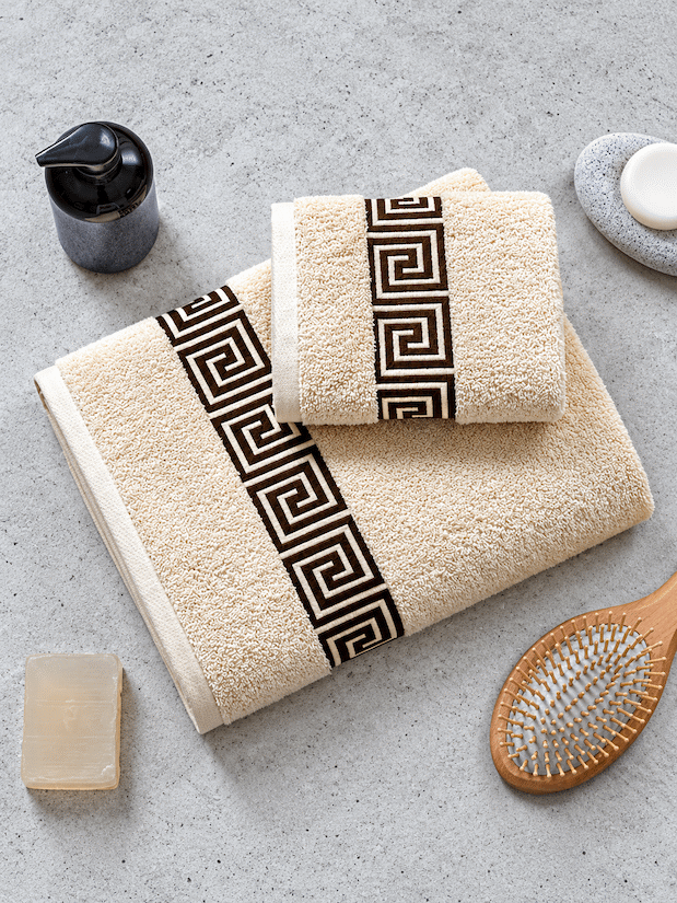 Picasso 3-Piece Towel Set Greek Key Border