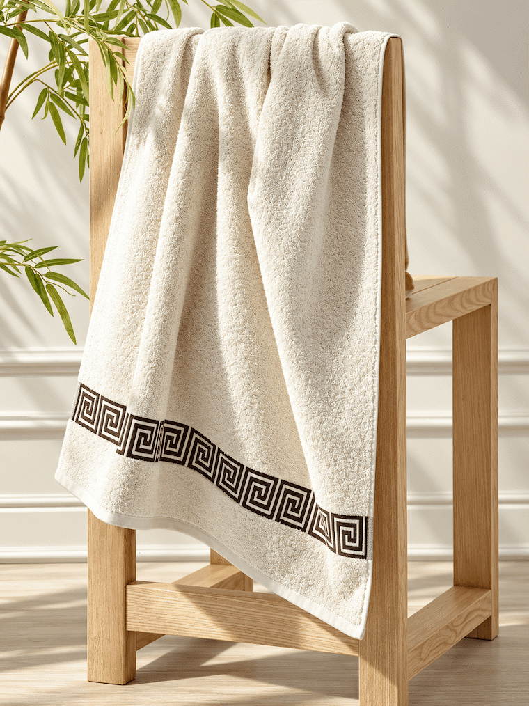 Picasso Bath Towel - Greek Key Border