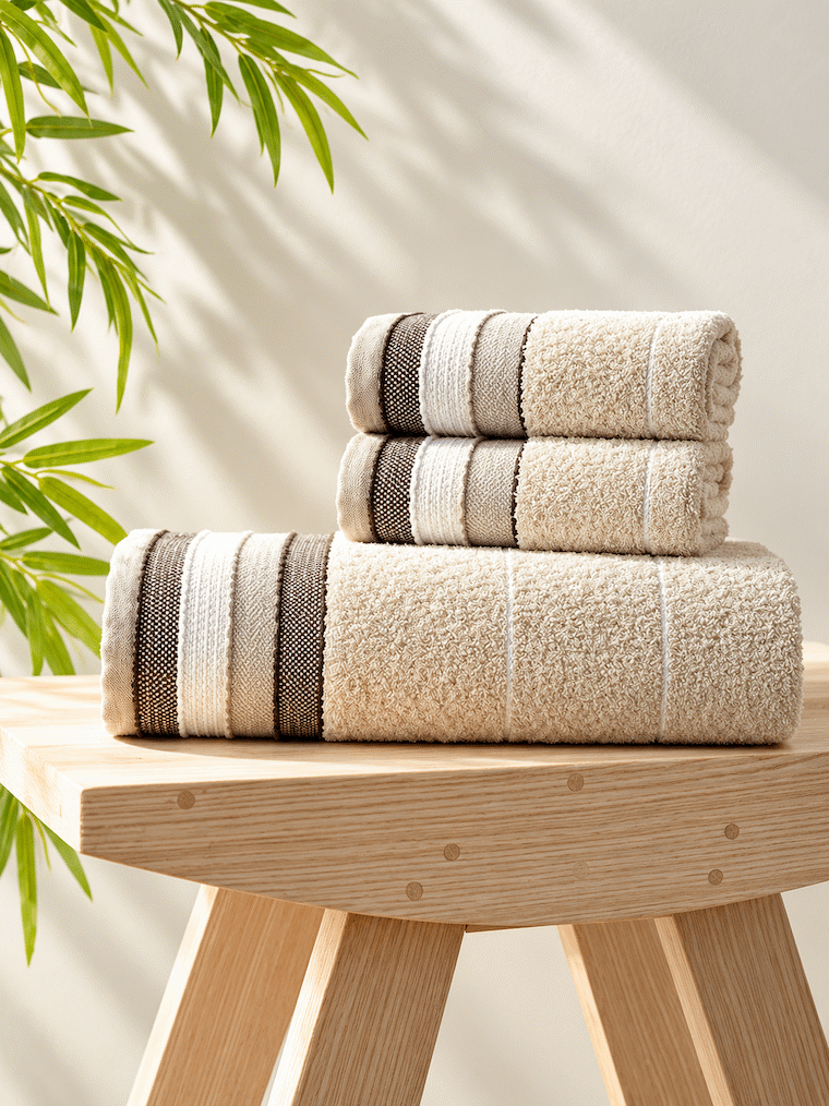 Picasso 3-Piece Towel Set Linear Border