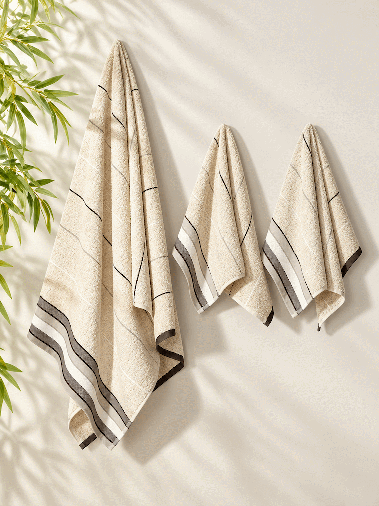 Picasso 3-Piece Towel Set Linear Border