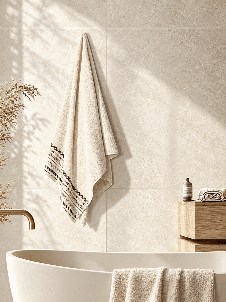 Picasso Bath Towel Tribal Border