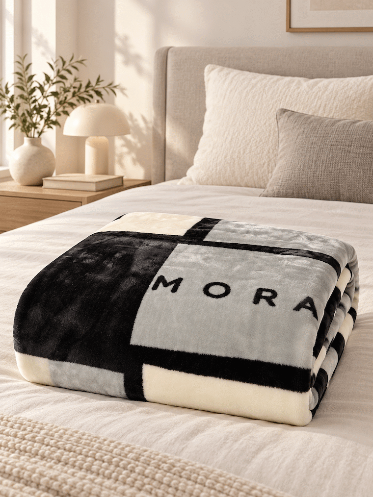Noir Soiree King Size Blanket acrylic | Jagdish Store