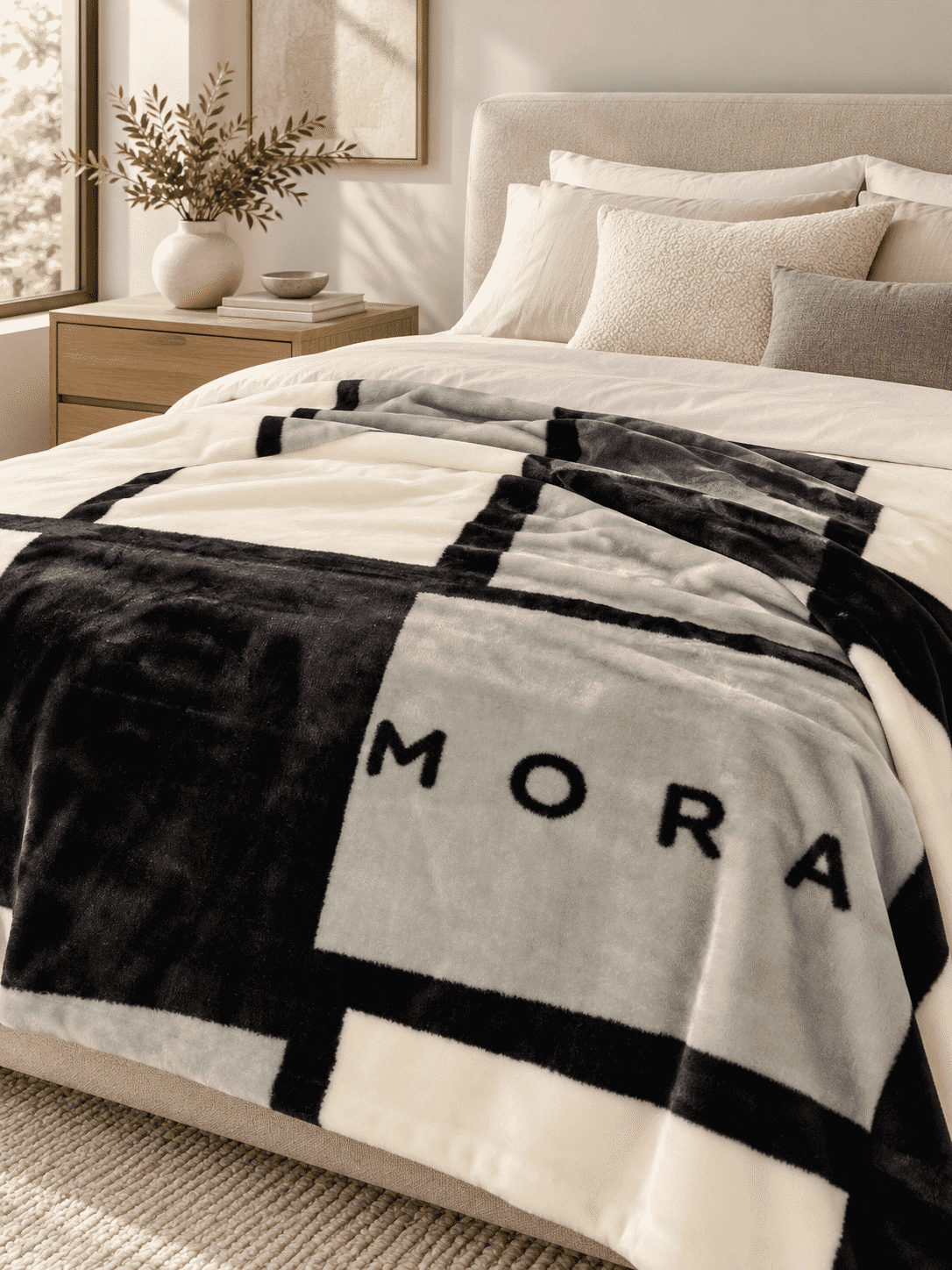Noir Soiree King Size Blanket acrylic | Jagdish Store
