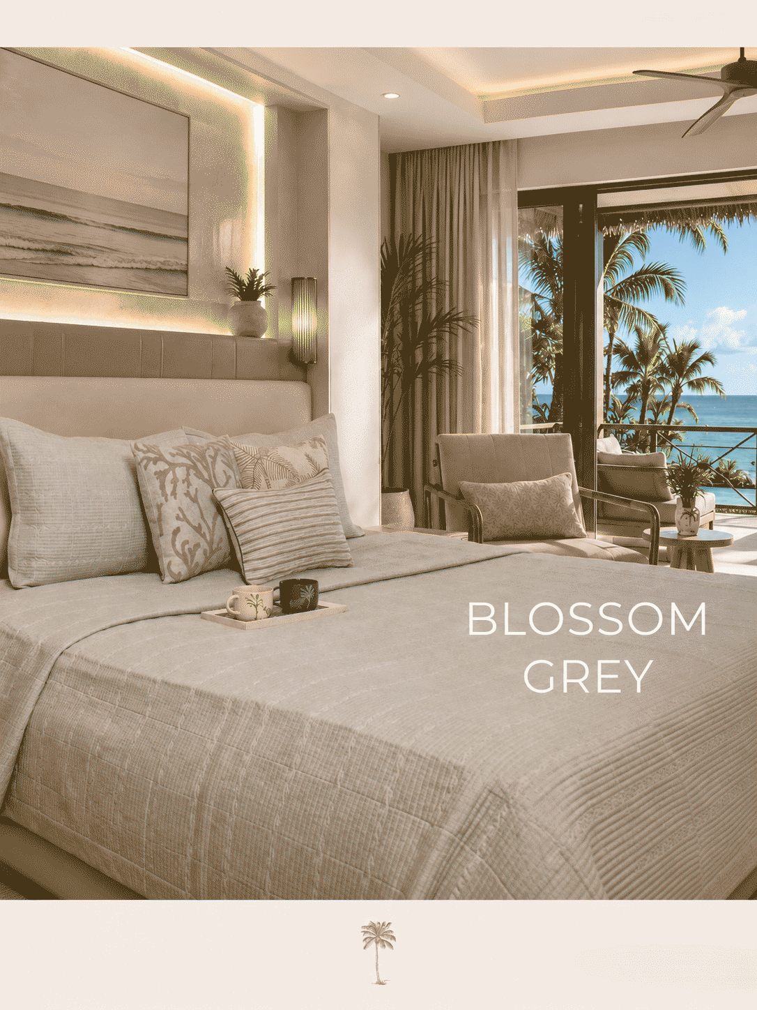 Palm Springs Blossom Cotton Bedding Set
