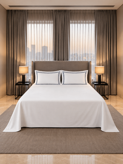 800 TC Cotton King-Size Bed Sheet with 2 Pillowcases