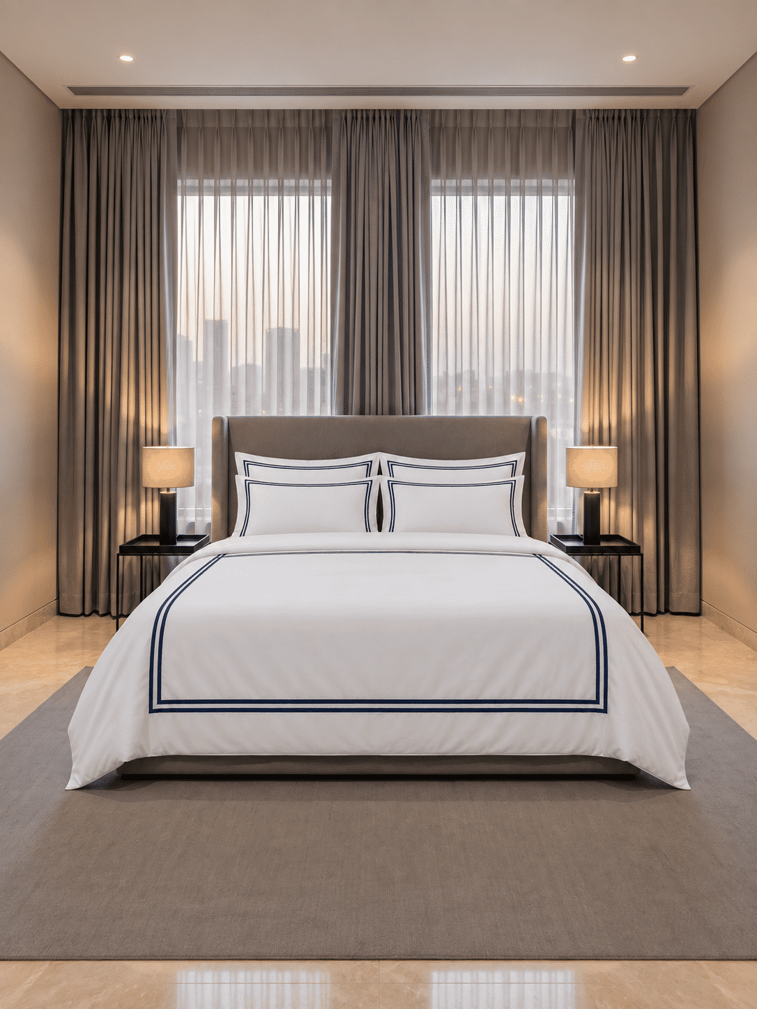 Merrowing 800 TC Cotton Queen Size Duvet Cover with Pillowcases
