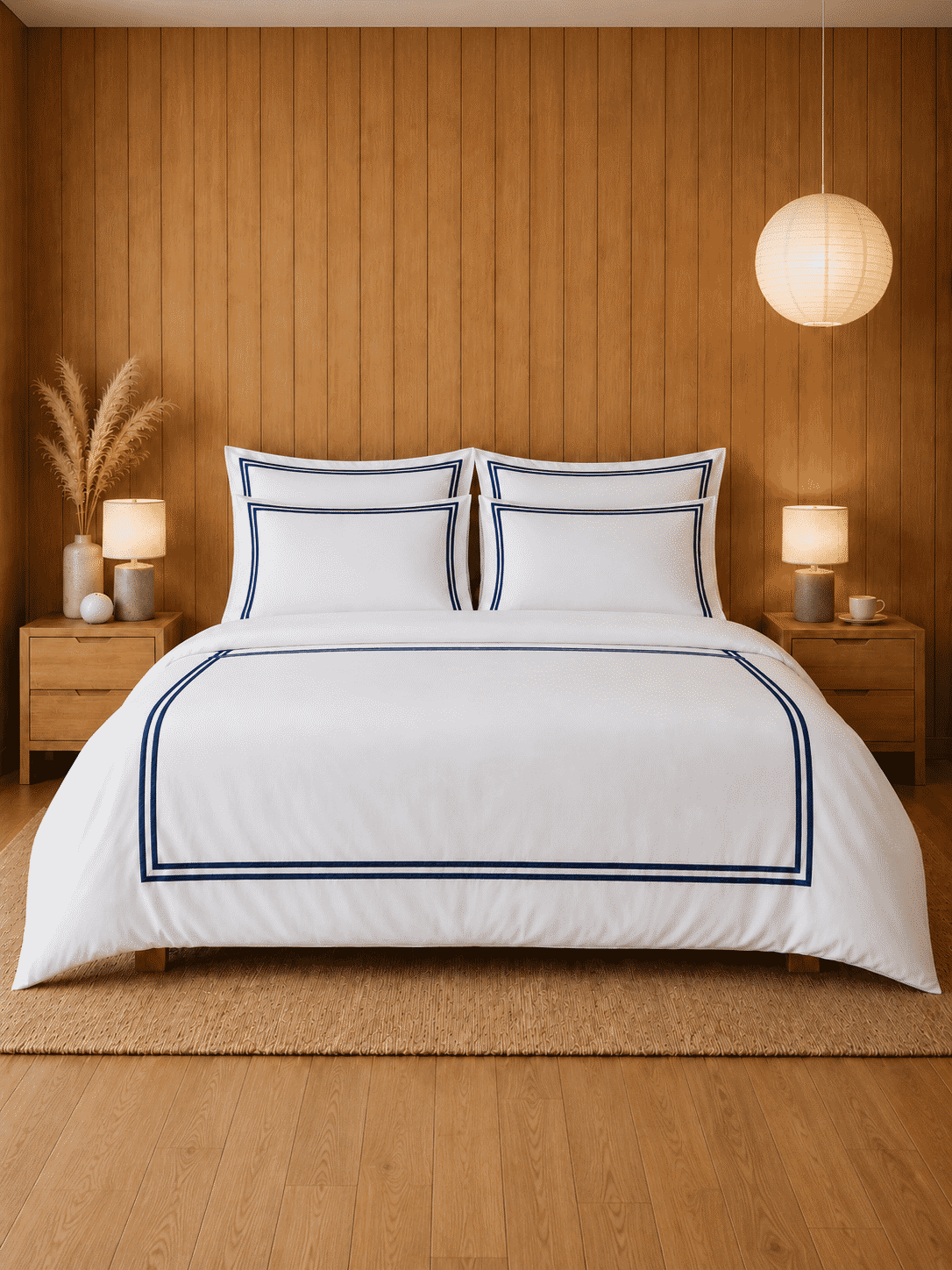 Merrowing 800 TC Cotton Queen Size Duvet Cover with Pillowcases