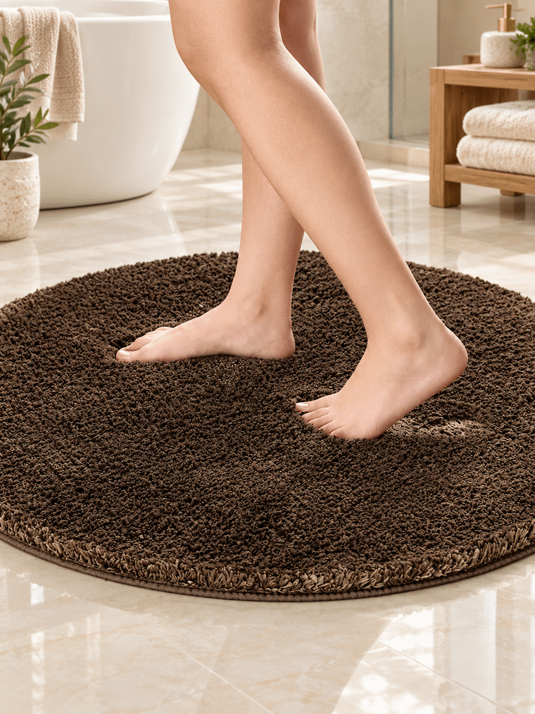 Round Lamb Bathmat