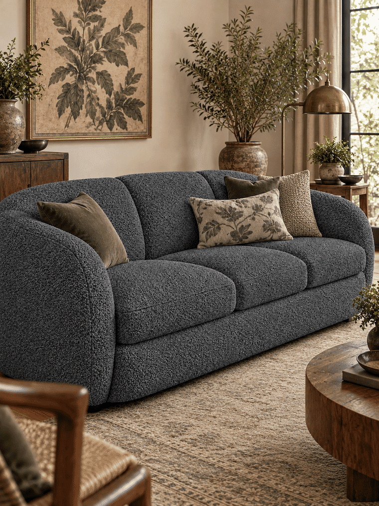 Lukora Two-Tone Textured Upholstery Fabric