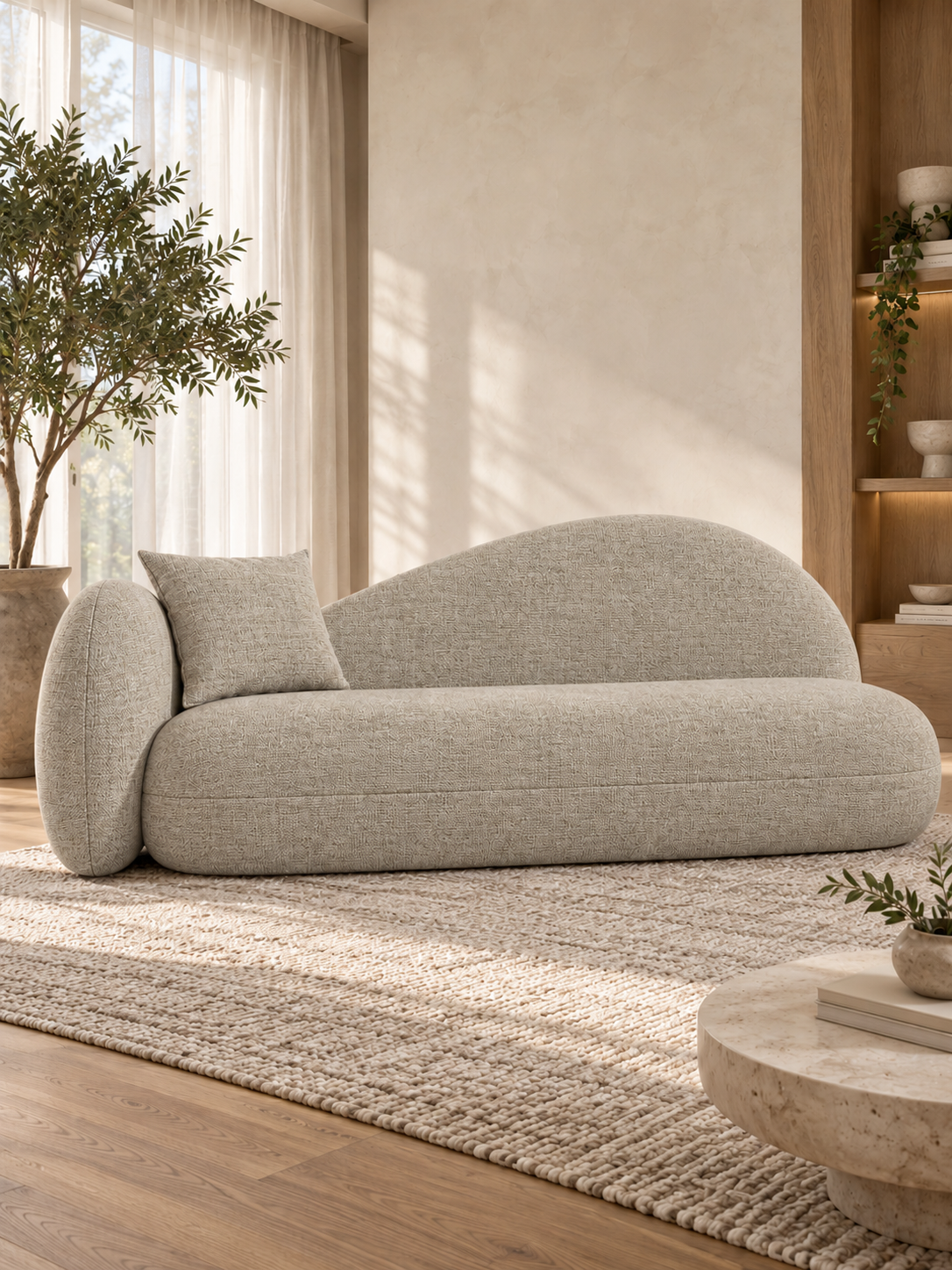 Linora Linen Chenille Upholstery Fabric 
Warm Taupe