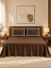 600 TC Cotton King-Size Bed Sheet with 2 Pillowcases