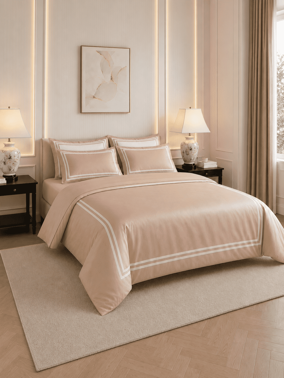 600 TC Cotton Duvet Cover with Pillowcases