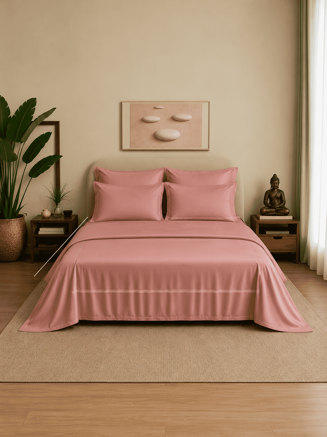 Eucalyptus Lyocell Cotton Bedsheet with Pillowcases