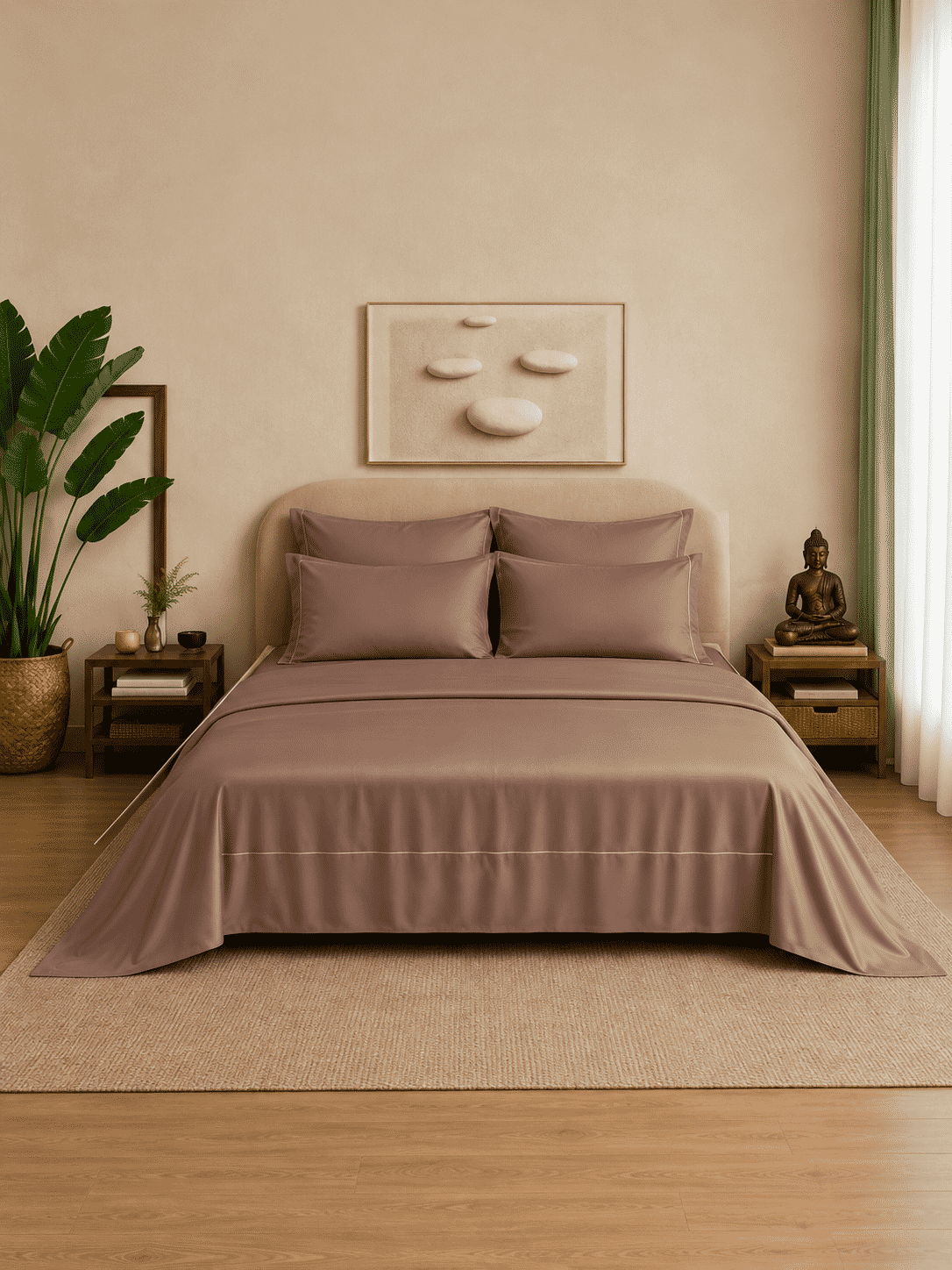 Eucalyptus Lyocell Cotton Bedsheet with Pillowcases